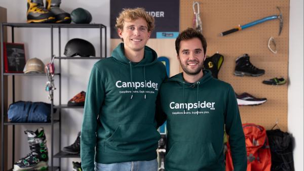 Thomas Gounot, à droite, aux côtés d'Arthur Rocles, ont crée Campsider.
