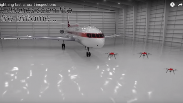 Donecle propose une technologie d'inspection d'avions par un nuage de drones