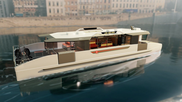 Les futurs bateaux électriques du nouveau service Navigône sont en construction à La Rochelle.