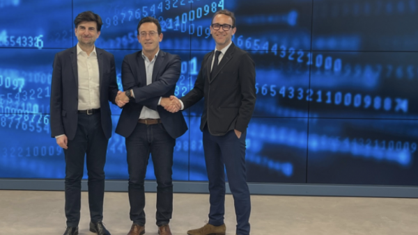 Laurent Lafaye (Dawex), Alexandre Bounouh, directeur général de l’institut List du CEA, Fabrice Tocco (Dawex).
