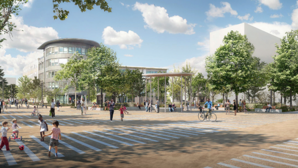 La future place Latarjet dans le 8e arrondissement de Lyon.  Les travaux sont prévus à partir de 2027.