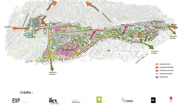 Le QPV de Parilly à Bron est inscrit dans le Nouveau Programme national de Renouvellement Urbain (NPNRU).