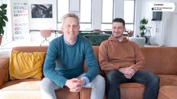 Laurent Lefebvre et Sylvain Reynier (HelloCSE) sont candidats au Prix EY de la Start-Up de l'Année.