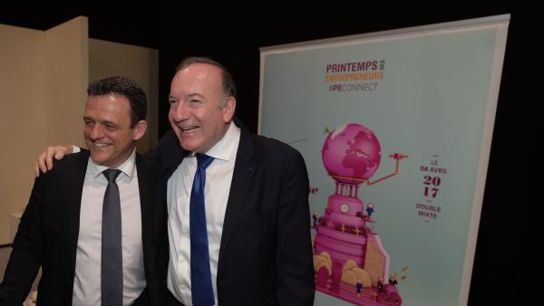 Pierre Gattaz et Laurent Fiard (président du Medef Lyon-Rhône)