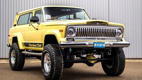 GCK et Motul vont présenter au CES de Vegas une Jeep Cherokee Chief de 1976 transformée et équipée d’un moteur à combustion interne d’hydrogène