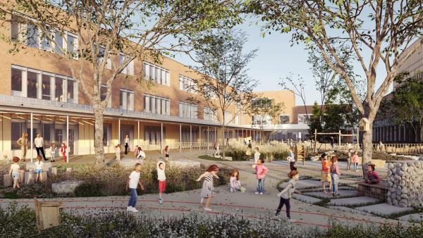 À Lyon, de la paille et du bois pour le nouveau groupe scolaire Kennedy