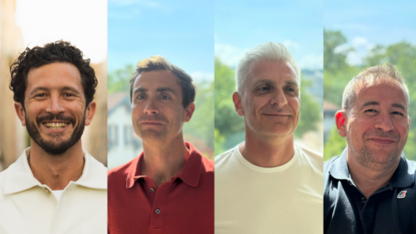 Les quatre cofondateurs de Hoji : Jean-Christophe Berne, Stéphane Folliet, Emmanuel Gonon et Laurent Geray.