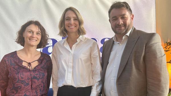 Juliette Jarry (Huggy), Corinne Danthony (BNP Paribas) et  Frédéric Faye (groupe Apicil).
