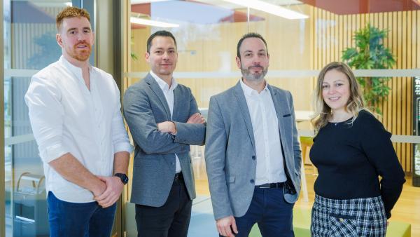 De gauche à droite : Fabien Beydon, Bruno Bouvier, Cédric Lucatelli, Marine Gibert.