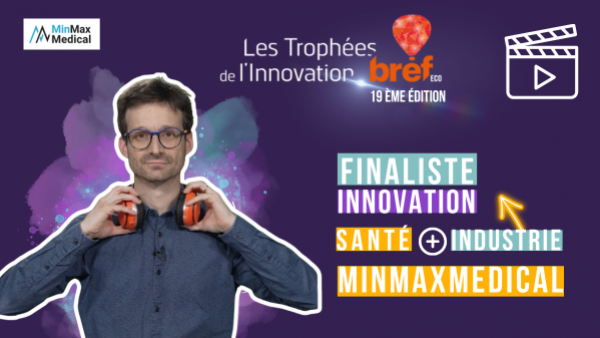 Thomas Lonjaret présente MinMaxMedical, finaliste des Trophées Bref Eco de l'Innovation.