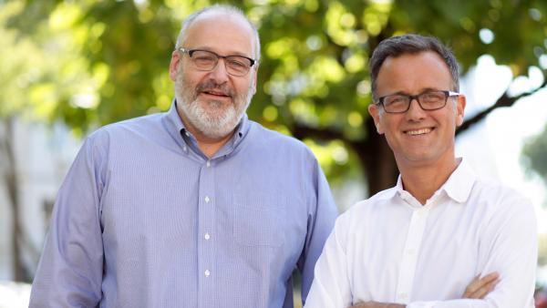 Michel Morvan et Hugues de Bantel, cofondateurs de Cosmo Tech - brefeco