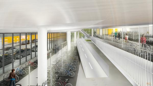 La future vélostation de la place Béraudier pourra accueillir 1 300 vélos en 2025.