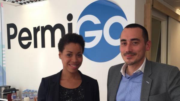 Ronan Le Boulaire, président du groupe Arcan, et Cassandra Valmorin, présidente de PermiGo 2.