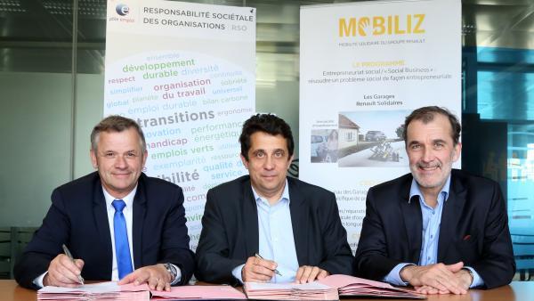 Renault et Pôle Emploi signent la convention Mobiliz