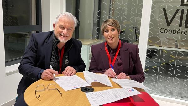 Stéphane Le Mounier, président de l'UI Savoie, et Léa Gaget, présidente de RES