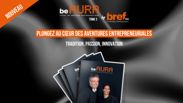 Antoine Dénériaz et Marie-Sophie Obama, deux champions entrepreneurs pour la une du tome 3 de beAura.